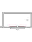 Душевой уголок GuteWetter Slide Rectan GK-865 левая 160x80 см стекло бесцветное, профиль хром