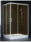 Душевой уголок Vegas Glass ZA-F 0120*100 01 05 профиль белый, стекло бронза