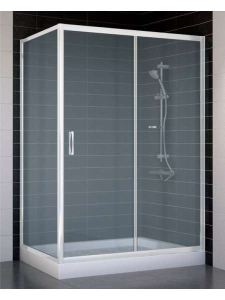 Душевой уголок Vegas Glass ZP+ZPV 130*70 01 10 профиль белый, стекло сатин
