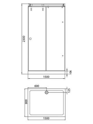 Душевой уголок Aquanet Gamma 1508-12 L