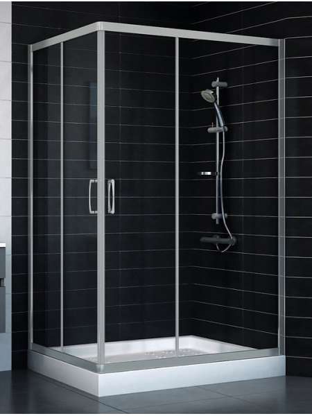 Душевой уголок Vegas Glass ZA-F 90*120 07 01 профиль матовый хром, стекло прозрачное