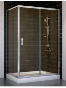 Душевой уголок Vegas Glass ZP+ZPV 120*70 08 05 профиль глянцевый хром, стекло бронза