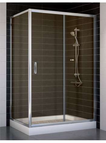 Душевой уголок Vegas Glass ZP+ZPV 120*70 08 05 профиль глянцевый хром, стекло бронза