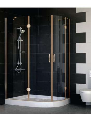 Душевой уголок Vegas Glass AFS-F 120*80 05 01 L профиль бронза, стекло прозрачное