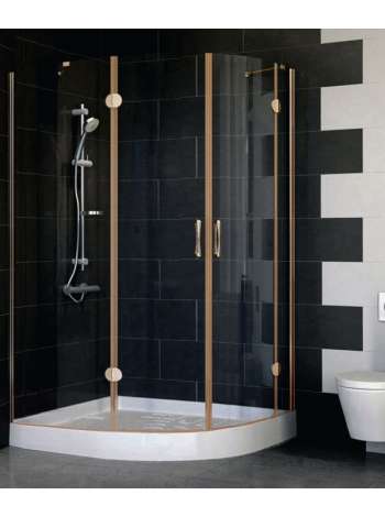 Душевой уголок Vegas Glass AFS-F 120*90 05 01 L профиль бронза, стекло прозрачное