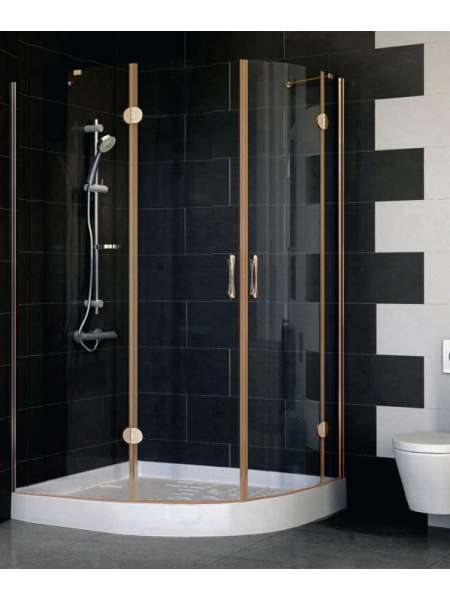 Душевой уголок Vegas Glass AFS-F 120*90 05 01 L профиль бронза, стекло прозрачное