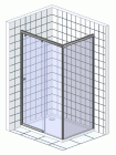 Душевой уголок GuteWetter Slide Rectan GK-863B правая 160x80 см стекло бесцветное, профиль хром