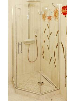Душевой уголок GuteWetter Lux Festt GK-101 правый 100x100 см стекло бесцветное, профиль хром