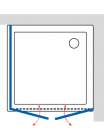 Душевой уголок GuteWetter Practic Square GK-402 правая 100x100 см стекло бесцветное, профиль матовый хром