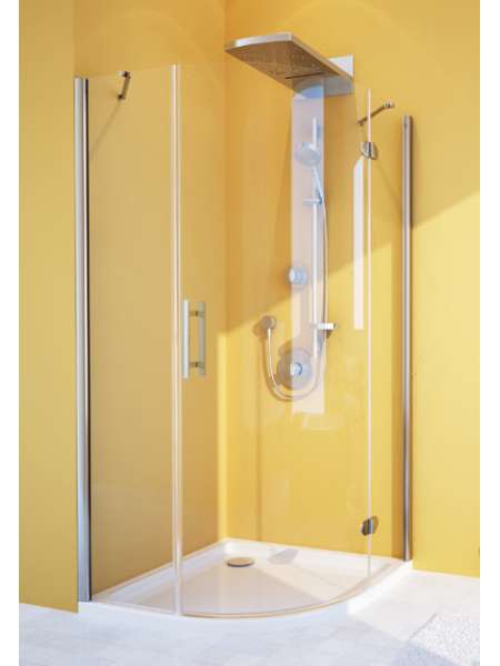 Душевой уголок GuteWetter Lux Meliori GK-101 правый 100x100 см стекло бесцветное, профиль хром
