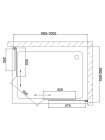 Душевой уголок Vegas Glass ZA-F 90*100 07 01 профиль матовый хром, стекло прозрачное