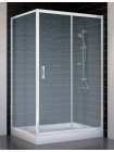 Душевой уголок Vegas Glass ZP+ZPV 110*90 01 02 профиль белый, стекло шиншилла