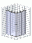 Душевой уголок GuteWetter Slide Square GK-864 75x75 см стекло бесцветное, профиль хром