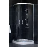 Душевой уголок Vegas Glass ZS-F 80*90 08 01 профиль глянцевый хром, стекло прозрачное