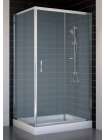 Душевой уголок Vegas Glass ZP+ZPV 100*80 08 10 профиль глянцевый хром, стекло сатин