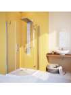 Душевой уголок GuteWetter Lux Meliori GK-101 правый 100x100 см стекло бесцветное, профиль хром