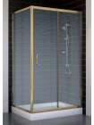 Душевой уголок Vegas Glass ZP+ZPV 100*80 05 02 профиль бронза, стекло шиншилла