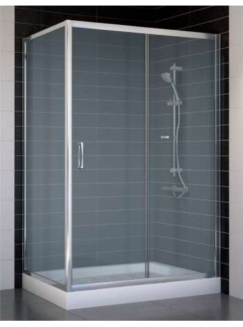 Душевой уголок Vegas Glass ZP+ZPV 120*70 08 10 профиль глянцевый хром, стекло сатин