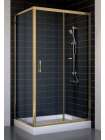 Душевой уголок Vegas Glass ZP+ZPV 100*70 05 01 профиль бронза, стекло прозрачное