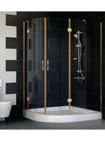 Душевой уголок Vegas Glass AFS-F 120*100 05 01 R профиль бронза, стекло прозрачное
