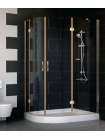 Душевой уголок Vegas Glass AFS-F 120*80 05 01 R профиль бронза, стекло прозрачное