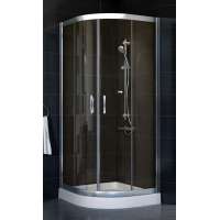 Душевой уголок Vegas Glass ZS-F 80*90 08 05 профиль глянцевый хром, стекло бронза