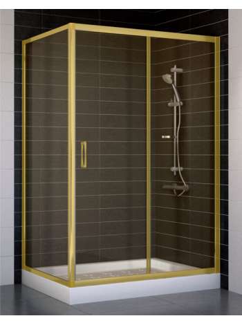 Душевой уголок Vegas Glass ZP+ZPV 120*80 09 05 профиль золото, стекло бронза