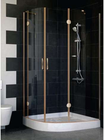 Душевой уголок Vegas Glass AFS-F 110*100 05 01 R профиль бронза, стекло прозрачное