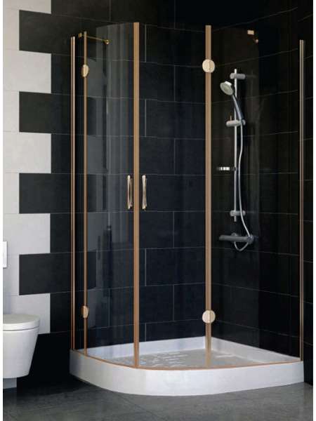 Душевой уголок Vegas Glass AFS-F 110*100 05 01 R профиль бронза, стекло прозрачное