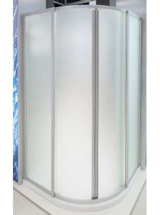 Душевой уголок GuteWetter Practic Round GK-401 100 см стекло матовое, профиль матовый хром