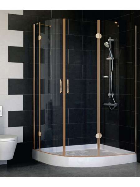 Душевой уголок Vegas Glass AFS-F 120*90 05 01 R профиль бронза, стекло прозрачное