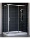 Душевой уголок Vegas Glass ZP+ZPV 140*80 08 01 профиль глянцевый хром, стекло прозрачное