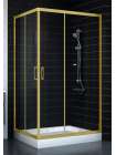 Душевой уголок Vegas Glass ZA-F 80*110 09 01 профиль золото, стекло прозрачное