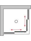 Душевой уголок GuteWetter Slide Square GK-864 80x80 см стекло бесцветное, профиль хром