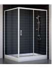 Душевой уголок Vegas Glass ZP+ZPV 130*100 01 01 профиль белый, стекло прозрачное
