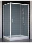 Душевой уголок Vegas Glass ZP+ZPV 110*90 01 10 профиль белый, стекло сатин