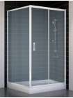 Душевой уголок Vegas Glass ZP+ZPV 100*100 01 10 профиль белый, стекло сатин