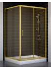 Душевой уголок Vegas Glass ZP+ZPV 110*100 09 05 профиль золото, стекло бронза