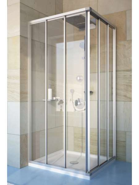 Душевой уголок GuteWetter Practic Square GK-433 70x70 см стекло бесцветное, профиль матовый хром