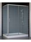 Душевой уголок Vegas Glass ZP+ZPV 140*70 07 10 профиль матовый хром, стекло сатин