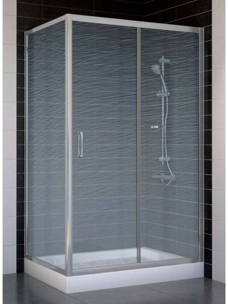 Душевой уголок Vegas Glass ZP+ZPV 110*70 07 02 профиль матовый хром, стекло шиншилла