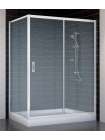 Душевой уголок Vegas Glass ZP+ZPV 140*80 01 02 профиль белый, стекло шиншилла