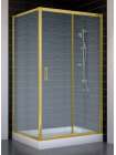Душевой уголок Vegas Glass ZP+ZPV 100*90 09 02 профиль золото, стекло шиншилла