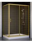 Душевой уголок Vegas Glass ZP+ZPV 130*80 09 05 профиль золото, стекло бронза