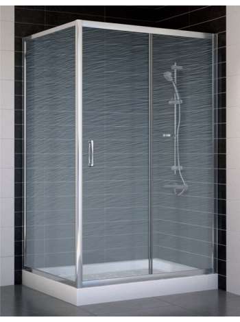 Душевой уголок Vegas Glass ZP+ZPV 110*90 08 02 профиль глянцевый хром, стекло шиншилла