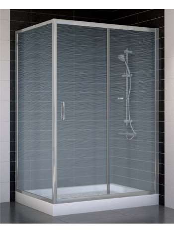 Душевой уголок Vegas Glass ZP+ZPV 120*90 07 02 профиль матовый хром, стекло шиншилла