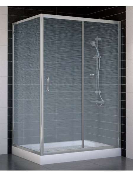 Душевой уголок Vegas Glass ZP+ZPV 120*90 07 02 профиль матовый хром, стекло шиншилла