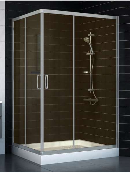Душевой уголок Vegas Glass ZA-F 90*120 07 05 профиль матовый хром, стекло бронза