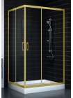 Душевой уголок Vegas Glass ZA-F 90*110 09 01 профиль золото, стекло прозрачное