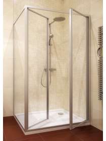 Душевой уголок GuteWetter Practic Rectan GK-402 правая 95x80 см стекло бесцветное, профиль матовый хром